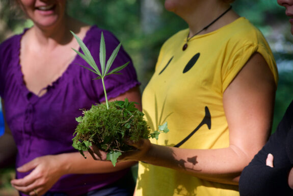 T-shirt Smiley et boule de plantes